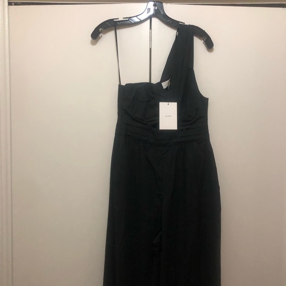 NWT A.L.C. Athelia One-Shoulder Wide-Leg Jumpsuit - Picture 6 of 12